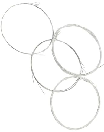 MOTHNUR Mandolin Strings Steel Core 4pcs Replacement Strings Set Universal for Folk Instrument Accessories Music Performance