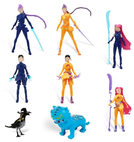 JIASHA 8 Pcs K-p0p Dem0n Hunters Figures,Toy Model Set for Hunters Fans Birthday Desktop Gifts,H-Huntr/X Figure,Huntrix Ru-mi/Mi-ra/Zo-ey Doll & Figurine Fan Merch,Christmas, Birthday Gifts