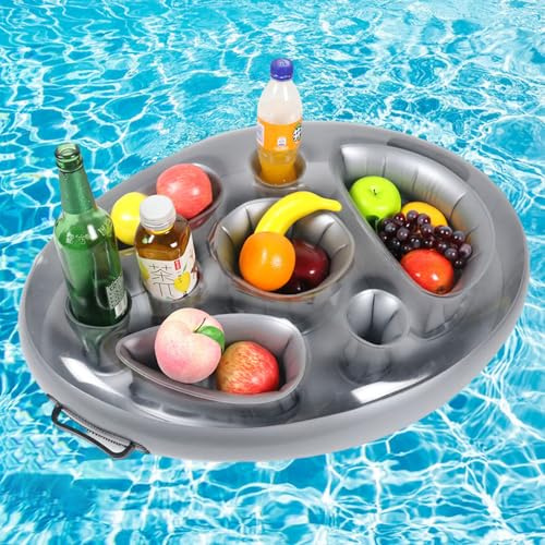 Portabevande da Piscina,Porta Bevande Gonfiabile,Vassoio Galleggiante per Piscina,Portabottiglie Galleggiante PVC,Portabibite Gonfiabile Adatto per Piscina Estiva,Festa in Spiaggia