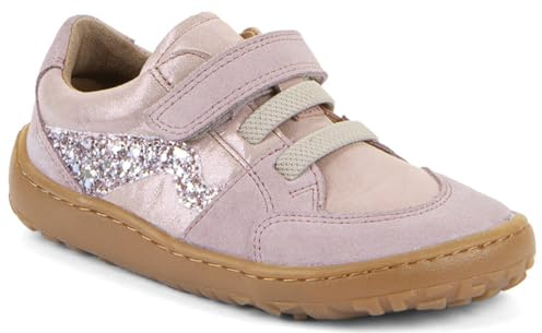Froddo Leder Sneaker mit Klett & Zierschnürung * Barefoot River * Farbwahl G3130286 (Pink Shine, EU Schuhgrößensystem, Kleinkind, Numerisch, M, 25)