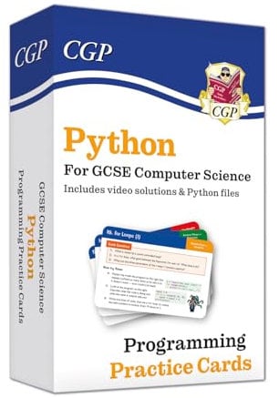 Python Programming Practice Cards for GCSE Computer Science with Python Files & Videos: perfect for the 2026 and 2027 exams (GCSE Python for Computer Science)