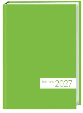 times&more Grün Kalenderbuch 2027: Bunter Terminkalender mit flexiblem Umschlag. Handlicher Wochenplaner. Taschenkalender zum Planen von Terminen.
