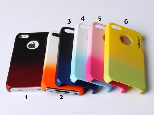 Schutzhülle für Apple iPhone 4S / 4, ultradünn, mit 1 transparenter Displayschutzfolie, Schwarz / Rot