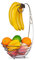Kitchen Stars Fruit Basket Bowl with Banana Hanger Hook - Premium Quality Stainless Steel with a Chrome Finish