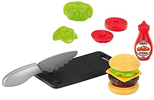 Theo Klein 9111 Hamburger Set mit Schneidbrett, Spiel