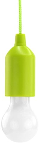 HyCell Pull Light in grün mit Zugschalter inkl. AAA Batterien - tragbare LED Lampe warmweiß - mobile Leuchte ideal für Garten Schuppen Zelt Camping Dachboden Kleiderschrank oder Party Dekoration, 1