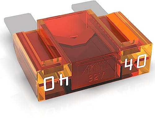 AUPROTEC Maxi Flachstecksicherung 20A - 80A Stecksicherung Schmelzsicherung Auswahl: 40A Ampere orange, 1 Stück