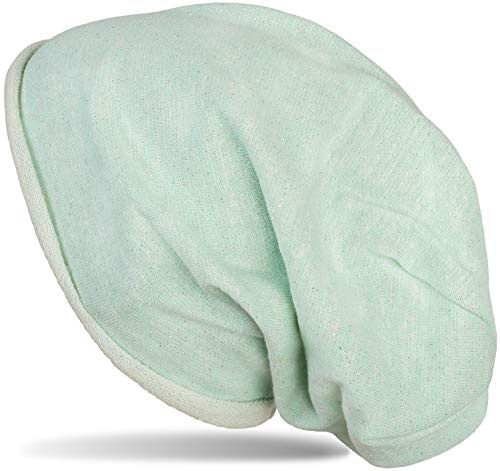 styleBREAKER Beanie Mütze mit All Over Glitzer im Melange Look mit Rollrand, Slouch Longbeanie, Glitzermütze, Damen 04024143, Farbe:Mint meliert