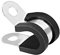 sourcing map 8Stk.8mm Edelstahl Gummi gepolsterte isolierte Klemme R Form Metall Klemme Schwarz