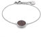 Kerbholz Holzschmuck – Geometrics Collection Circle Bracelet, filigranes Frauen Armband in Silber mit Kreis Anhänger, Schmuck aus Naturholz, größenverstellbar (Armbandlänge 15 + 2,5 cm)