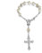 BOBIJOO JEWELRY - Mini Chapelet Voiture Camion Bracelet Marie Vierge Croix Pendentif Argent et Nacré