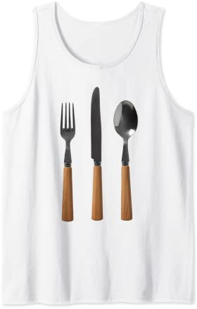 Fork Knife Spoon Place Setting Easy Halloween Costume Tank Top