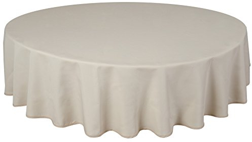 Home Direct Qualitäts Tischdecke Textil Rund 140 cm, Farbe wählbar Elfenbein