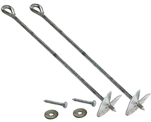 Spielturmking 2 Stück Bodenanker Grundanker Erdanker für Spielturm Schaukel (Bodenanker Screw zum Eindrehen)