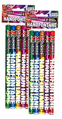 vama Xplode farbige Handfontänen in 5 Farben für Hochzeit Geburtstag Party tierfreundlich Jugendfeuerwerk (2 Packungen)