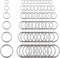 Augshy 60 Stück Schlüsselring DIY Schlüsselanhänger Zubehör Runde Schlüsselringe für Schlüssel und Handwerk(12 mm,15 mm,20 mm,25 mm,28 mm,30 mm)