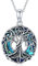 Collier arbre de vie pour femme Collier arbre généalogique noeud celtique en argent sterling avec pendentif arbre de vie en cristal cercle, 18 arbre de vie bijoux cadeaux pour femmes