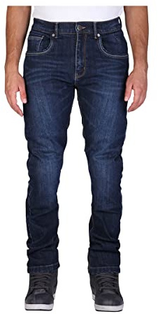Modeka Glenn 2 Motorrad Jeans (Blue,Short 42)