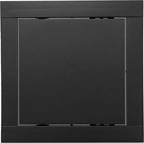 Anthracite Access Panel Door Opening Flap Cover Plate - 6 x 6 / 150 x 150 mm - Plumbing, Electricity, Alarm Wall Access Panel for Drywall - Box Door Lock - Latch