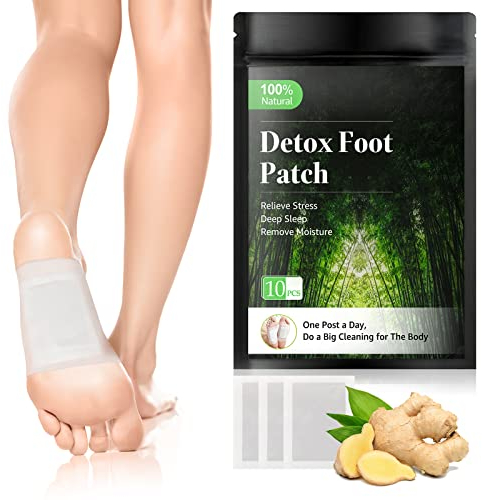 EPHIIONIY Entgiftungspflaster Füße, Fuß Pflaster Original für Tiefschlaf und Stressabbau, 10 Stück 100 Natürliche Fusspflaster zum Entgiften Deep Cleansing Foot Pads für Entfernen von Körpergi
