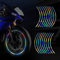 TOMALL 17'' Reflective Wheel Felgenstreifen Aufkleber für Motorradräder Auto Radfahren Fahrrad Fahrrad Nacht Reflektierende Sicherheitsdekoration Streifen Universal Felgenaufkleber (Farbverlauf)
