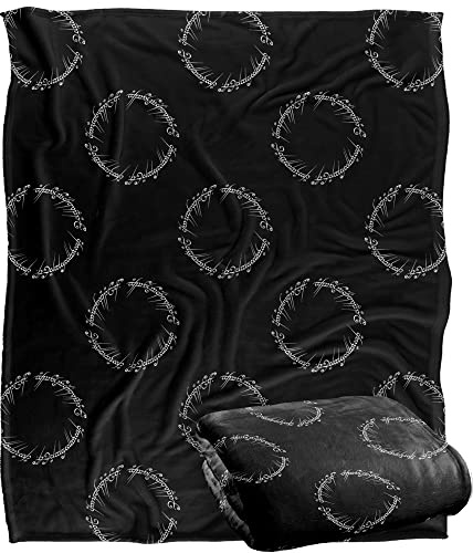 LORD OF THE RINGS The Blanket, 152 x 127 cm Ring Script Silky Touch Super Soft Throw Blanket