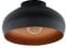 EGLO Deckenlampe Mogano 2, 1-flammige Deckenleuchte, Wohnzimmerlampe aus Metall in Schwarz und Kupfer, Flurlampe Decke, Deckenbeleuchtung mit E27 Fassung