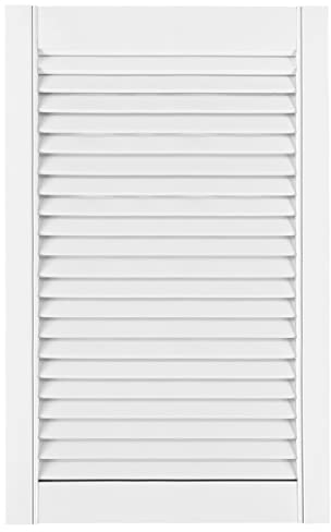 Lamellentüren Holz 1er Pack 444x720 mm | Holztür aus massiver Kiefer mit MDF Lamellen | Möbelfronten für kreative Renovierung | Lamellentür für Garderobe, Küche oder Wohnzimmer | Weiß lackiert