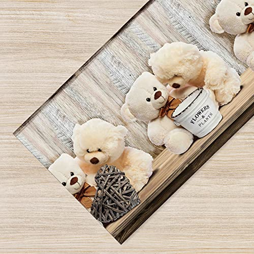 Il Gruppone Passione Casa Tappeto Cucina Antiscivolo Made in Italy Passatoia Antimacchia Multiuso Corridoio Soggiorno Lavabile in Lavatrice - 112 Teddy - 50x100cm