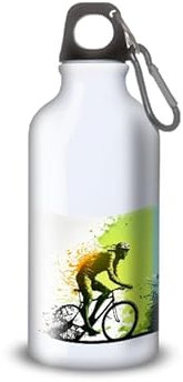 SUPER FABRIQUE Borraccia in alluminio, in acciaio inossidabile (thermos 24h) riutilizzabile da 330 ml a 750 ml, bicicletta e ciclismo (alluminio, moschettone S 400 ml)