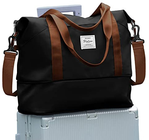 Borsone da palestra in pelle impermeabile grandi borse sportive da viaggio borse da viaggio con scomparto per scarpe borsa bagnata weekender borsa da notte uomo donna, rosa