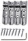 4 Pcs Zinklegierung Split Elektrische Bass Brücke Separate Bass Bridge Saitenhalter Einzelsaite Bass Bridge Gitarre Zubehör 4 Saiten Zinklegierung Elektrische Bass Gitarre Brücke Einstellbar