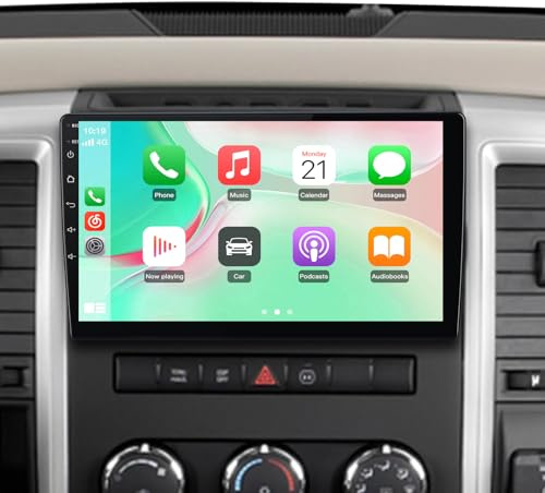 Autoradio Stereo Android 12 für Jeep Wrangler JK Gand Cherokee Dodge Ram 1500 mit Wireless Apple CarPlay Android Auto