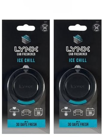 B and B ICE CHILL Lynx 3D Hanging Car Air Fresheners Fragrance Scent x 2 A1649