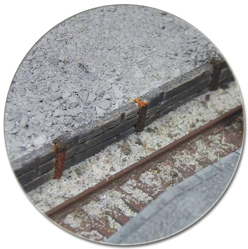 modellbahn-exklusiv Juweela 21313 - Schüttbahnsteig mit Holzschwellen und Gleisprofil, Spur TT, 1:120