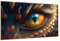 DARO Design - Wand-Bild auf 6mm HDF 84x56 cm Drachen-Auge - Wand-Deko Bilder Geschenk