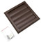 Awenta 4 inch / 100 mm External Gravity Grille - Brown Air Vent Cover with Shutters - Ducting Exhaust Hood Vent. Extractor Fan Back Draught Covers with Flaps, Outdoor Wall Ventilation Air Cap.