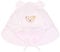 Steiff Baby Mädchen Sonnenhut, Luftige Mütze aus Baumwolle mit Nackenschutz zum Binden, Rosa (Rose Shadow), 43