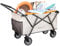 dieckkinners Faltbarer Bollerwagen Olrik Transportwagen mit All Terrain Rädern, 75KG Tragkraft, Grün (Beige)