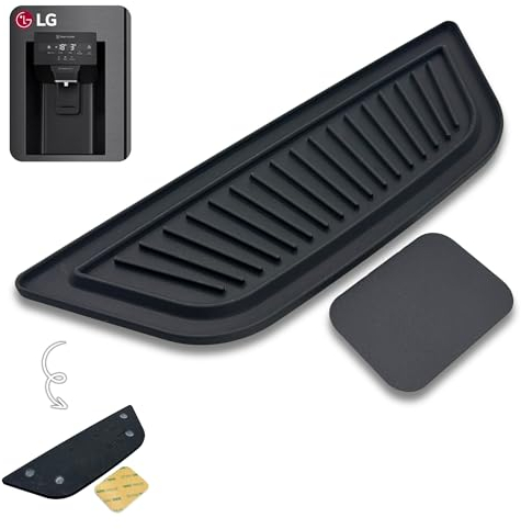 Kühlschrank Tropfschale für Eis- & Wasserspender für LG | Premium passgenau | Magnetisch | MultiDoor, SideBySide (Schwarz, Model 2)
