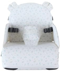 NOUKIE'S - Rehausseur Fleurs Bébé de 9 mois à 3 ans Chaise Enfant avec Dossier et Coussin- Léger, Pliable et Nomade - Harnais, Sécurité - Imperméable, Déhoussable et Lavable - Max 13 kg - Voyage