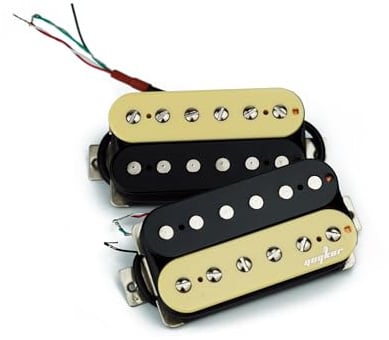Guyker Electric Guitar Humbucker Pickups, Alnico 5 Neck/Bridge Dual Coil Open Pickups Set Replacement Part, HBA5-BKIV