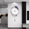 Wanduhren für Wohnzimmer Dekoration große dekorative Wanduhren batteriebetrieben für Schlafzimmer Küche Büro Haus große Metallwanduhr mit Pendel stille Wanduhr nicht tickend 13x21.65Zoll Schwarz