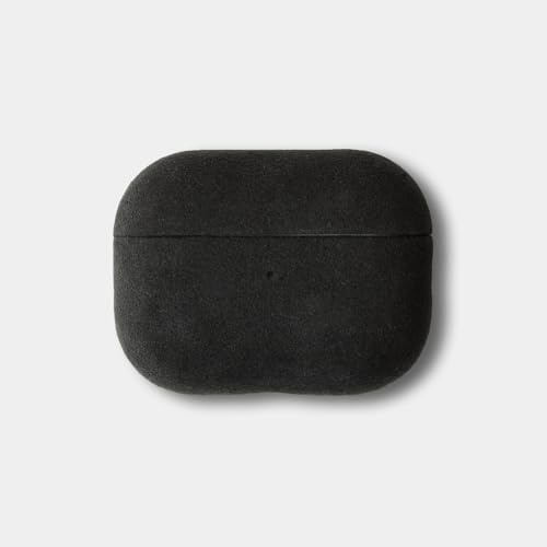 GOOD WILHELM Premium Alcantara Schutzhülle – Kompatibel mit Apple AirPods Pro 2 – Veganes Case, Nachhaltig, Handgefertigt & Stilvoll (Midnight Black, Airpods Pro 2)