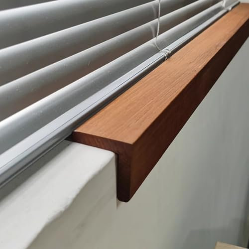 Fensterbank AußEn Fensterbankschutz aus Holz für Fensterbänke, Verbreiternde Fensterbankabdeckung mit Natürlicher Holzmaserung, Dekorativer Fensterbankkantenschutz für Hotels((150x5cm) 59x2)