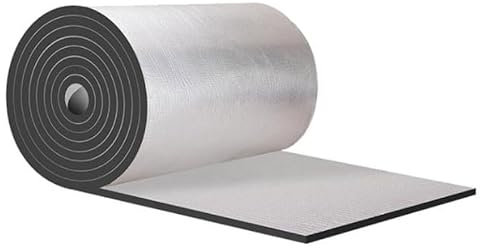 Coton Isolant En Feuille D'aluminium Autocollant, Panneau D'isolation Insonorisé For Toit, Coton D'isolation For Murs Extérieurs, Panneau Réflecteur De Radiateur, Adapté Aux Toits, Tuyaux, Etc.(20mm,1