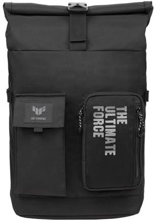 ASUS TUF Gaming VP4700 Backpack, up to 17 laptop, with top folded closure to resize, light weight and durable water repellent for daily usage