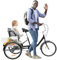 TanjcXliu Fahrrad Dreirad Erwachsene 20 Zoll Singlespeed Fahrrad mit Kindertransport 3 Räder Mit Korb&Kindersitz Cruiser Lastenfahrrad, Sport of Winkelen Outdoor-activiteite
