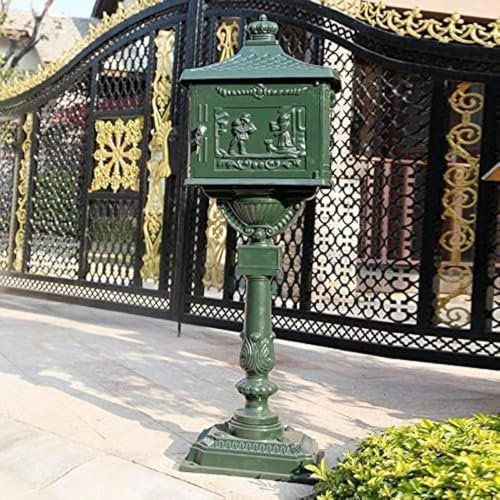 RusticUpright Cast Iron Mailbox,Wall Mount Metal Post Letters Box