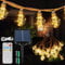 BatdTech Guirlande Guinguette Extérieur 8M, Guirlande Lumineuse Solar avec 16 G50 LED Ampoules IP65 Imperméable, Blanc Chaud Chaîne Lampes Solaires pour Jardin Balcon Patio Pergola